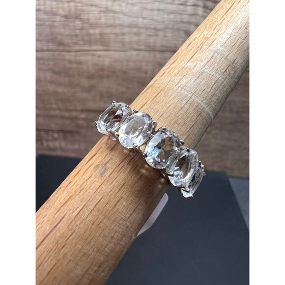 NEW Goshenite 5 stone Sterling silver ring size 8 - Picture 5 of 15